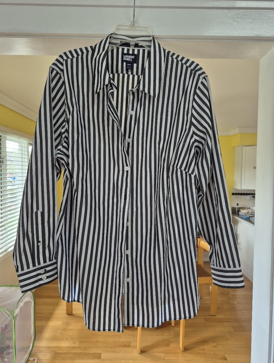 Lands' End Tops - Lands End Vetical Stripe Blouse 18 W